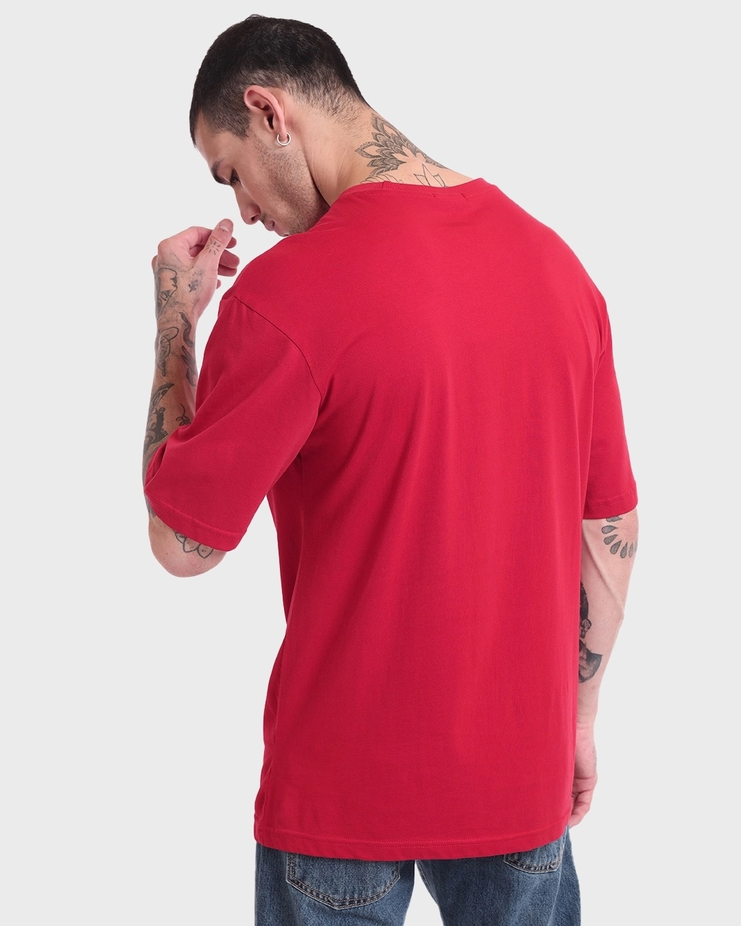 Men's Red Oversized T-shirt