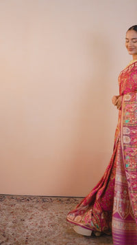Royal Blossom Rani Pink Saree