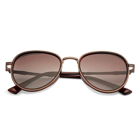 Light Brown Full Rim Aviator